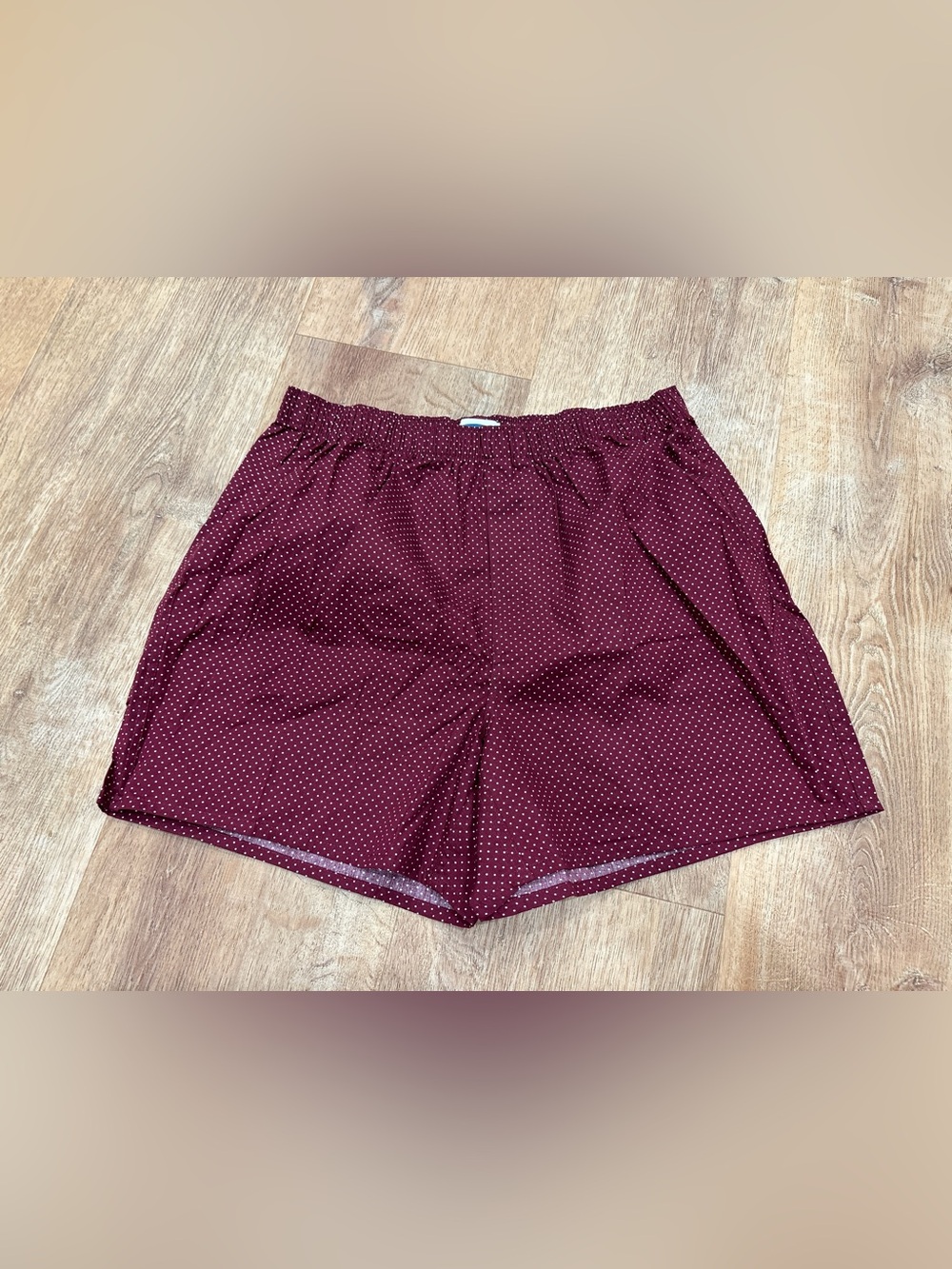 Old Navy Women's High Waist Burgundy Polka Dot Shorts